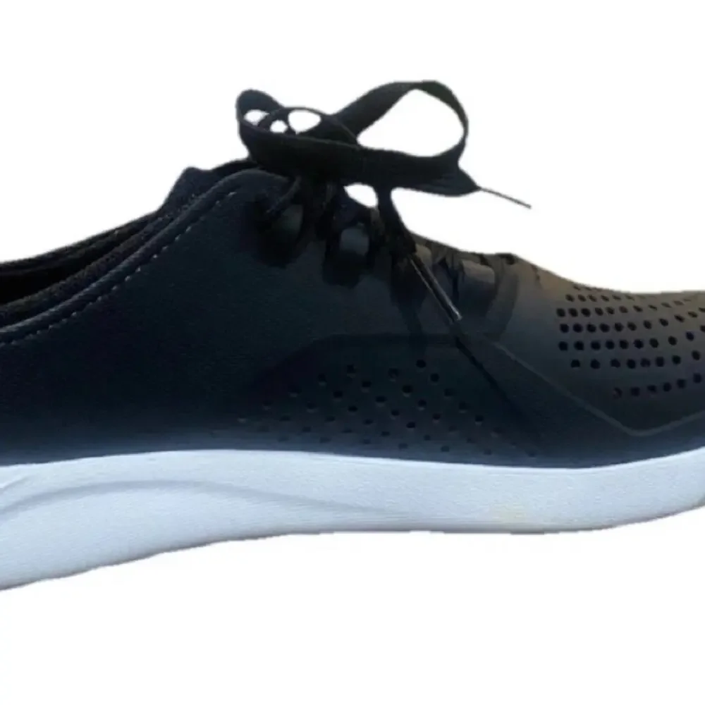 Crocs LiteRide Pacer Shoes Men’s 9 Black Lace Up Comfort Water Pool Sneakers